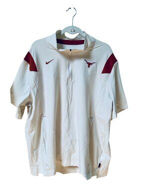 Nike Mens Texas Longhorns Football Coach Sideline Short-Sleeve 1/4 Zip XXL